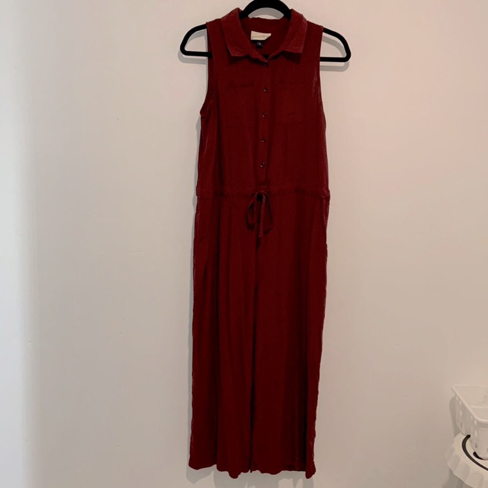 Universal Thread sleeveless burgundy jumpsuit S